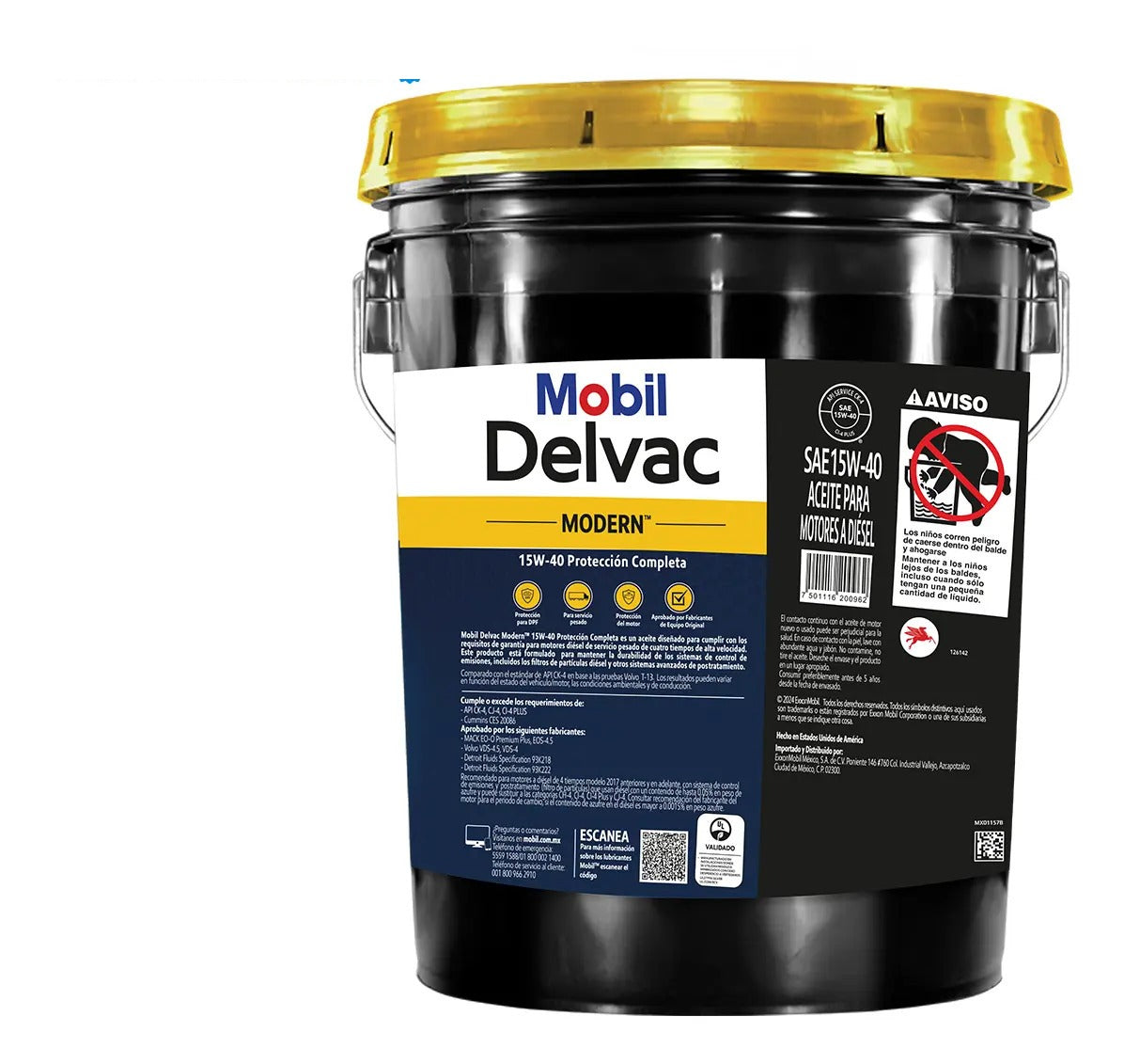 Aceite Mobil Delvac Modern Protección Completa 15W-40 CK-4 (Cubeta)