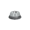 Carda copa 5' alambre trenzado fino, Multi-rosca, TRUPER