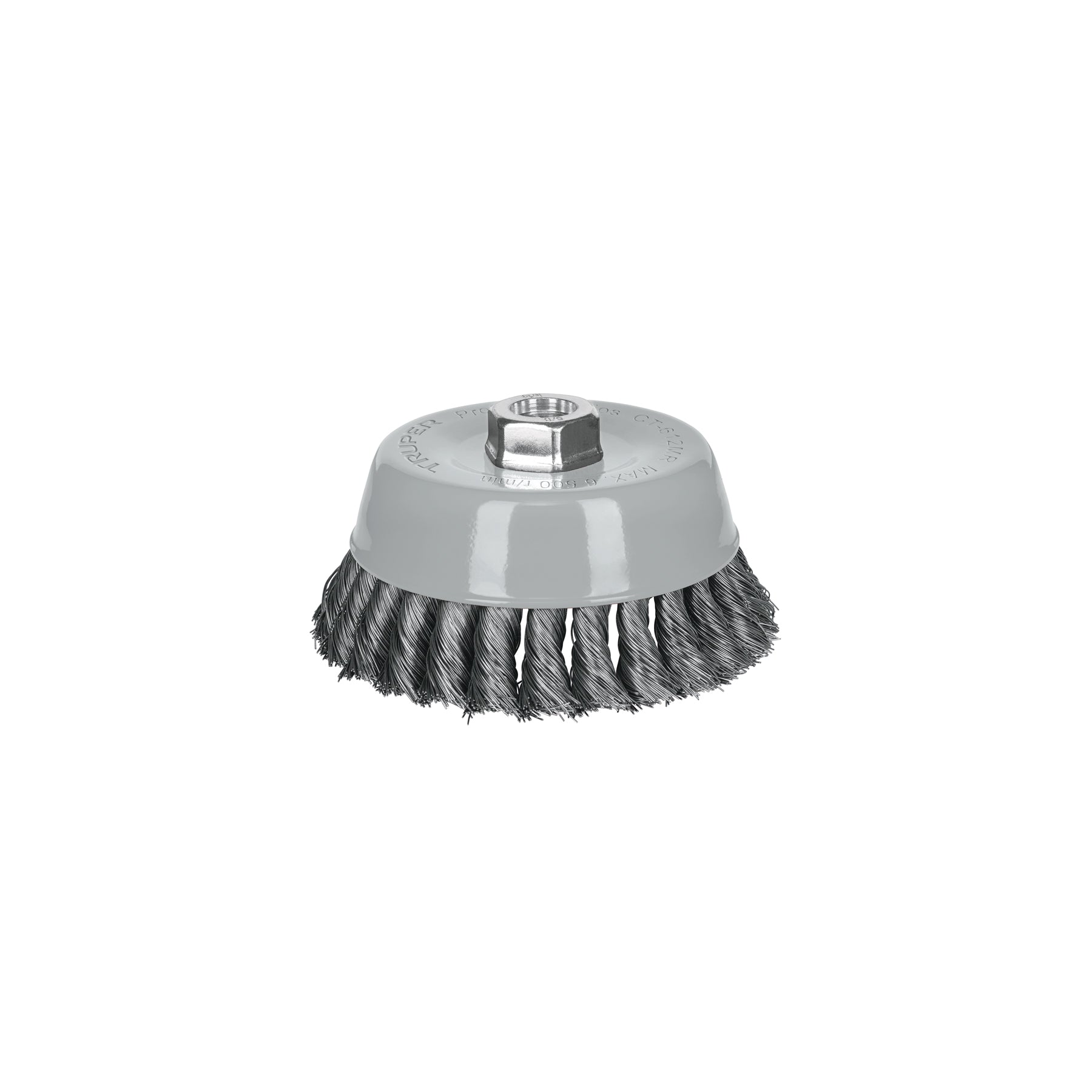 Carda copa 5' alambre trenzado fino, Multi-rosca, TRUPER
