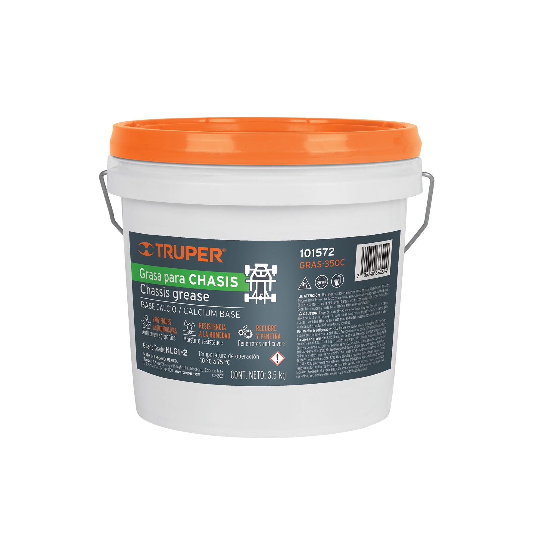 Grasa lubricante para chasis, base calcio, 3.5 kg, TRUPER