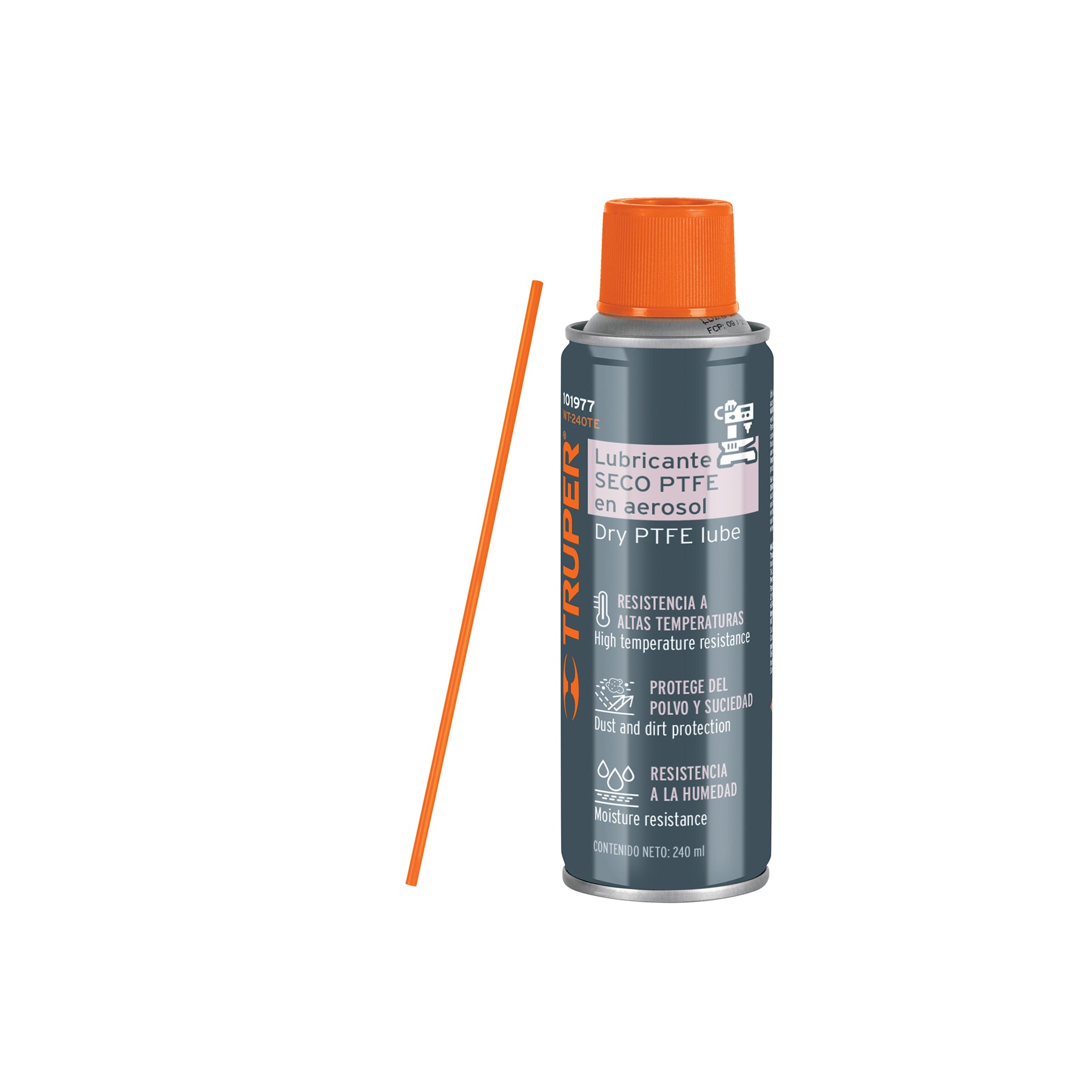 Lubricante seco PTFE en aerosol 240 ml, TRUPER