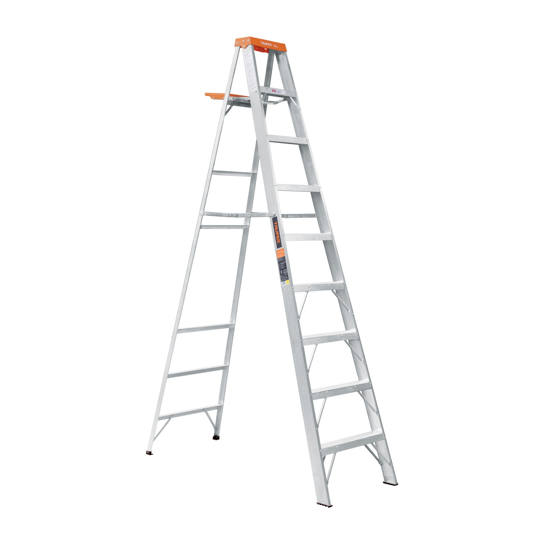 Escalera de tijera tipo ll 8 peldaños y bandeja, TRUPER