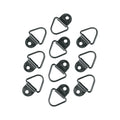 10 anclajes para amarre de carga, anillo en 'V' espesor 1/4'