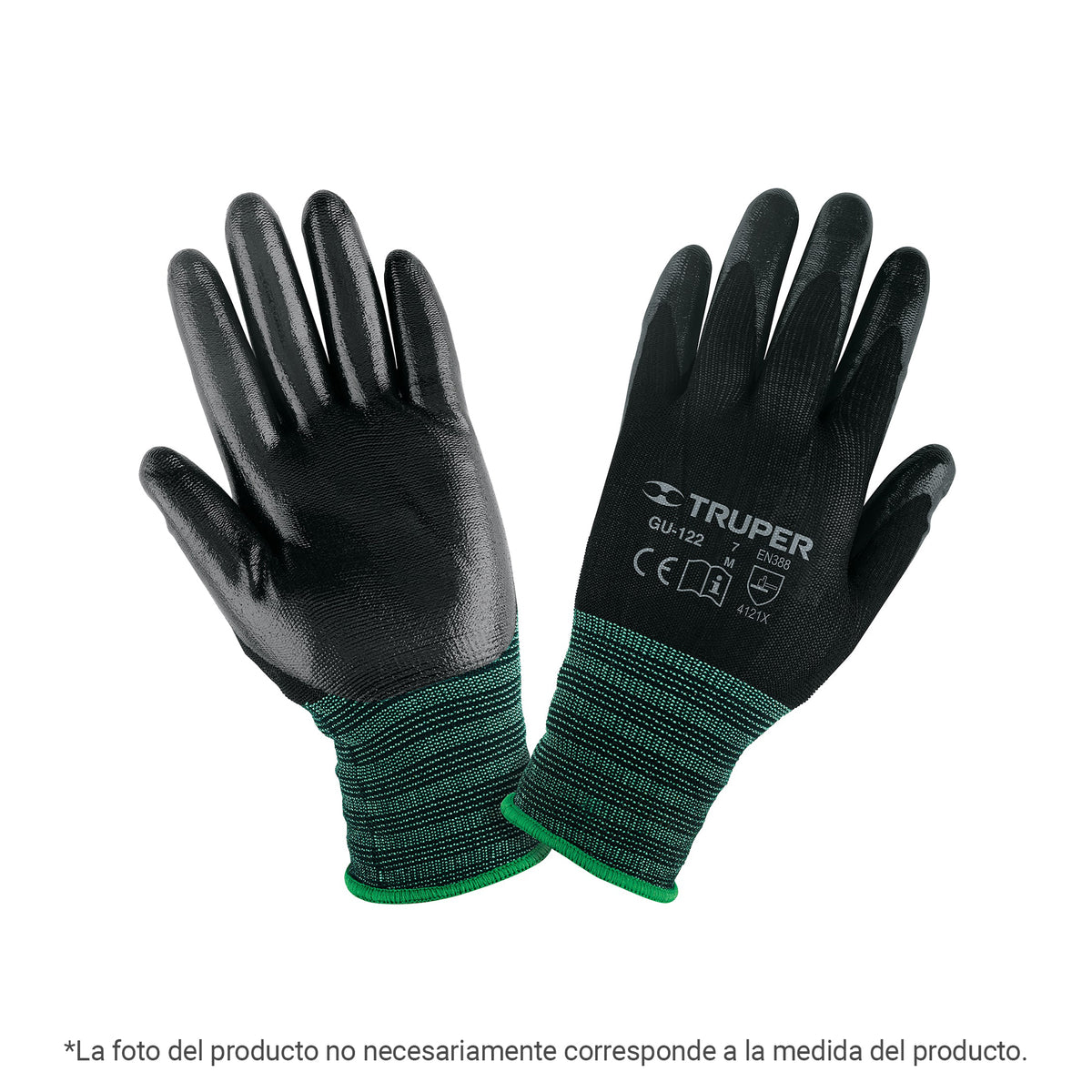 Guantes de nylon recubiertos de nitrilo, XG, TRUPER