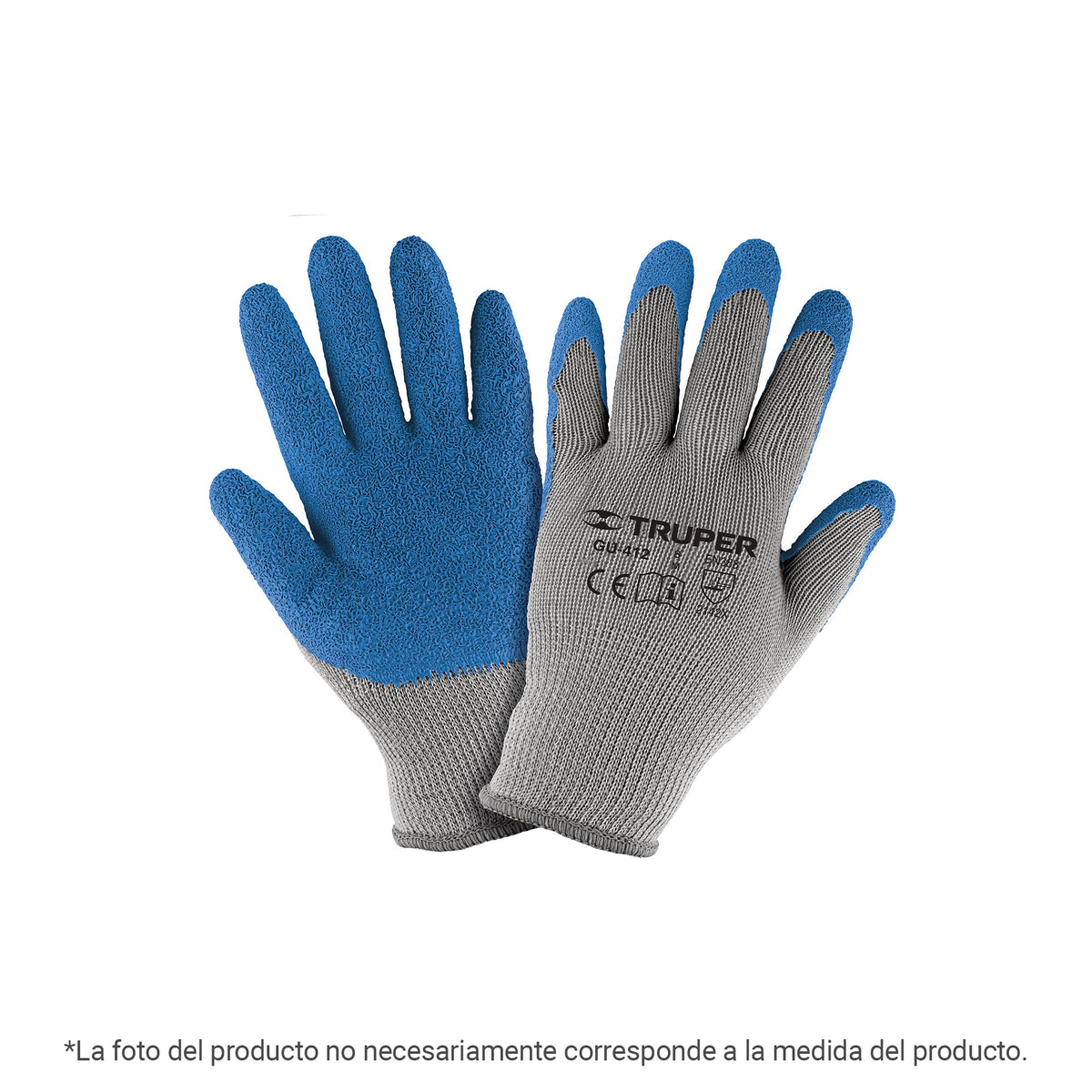 Guantes de poliéster recubiertos de látex, XG, TRUPER