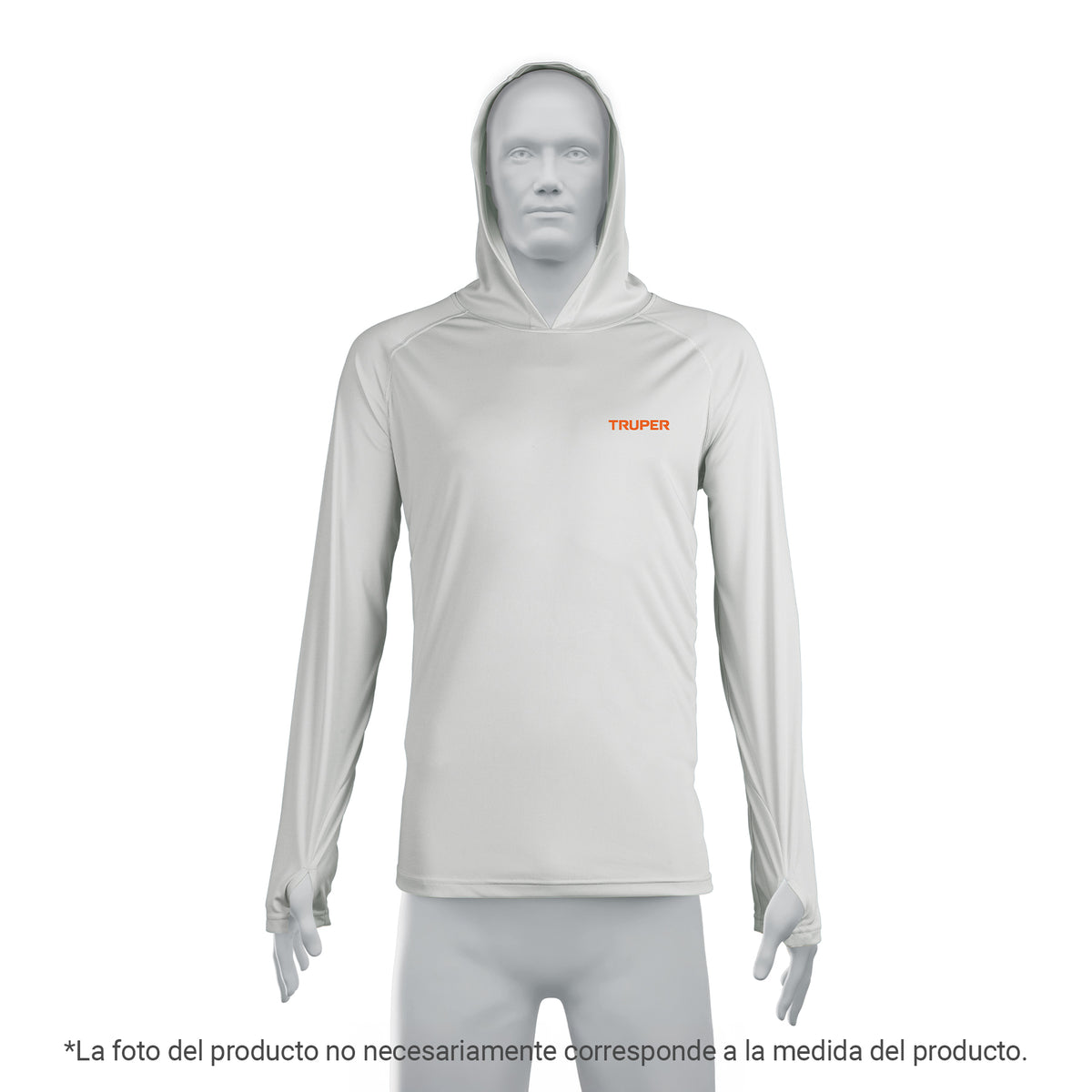 Playera protección solar, manga larga, con gorro, hombre, G