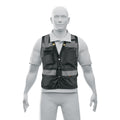 Chaleco seguridad reforzado negro con bolsas, M, EXPERT