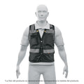Chaleco seguridad reforzado negro con bolsas, G, EXPERT