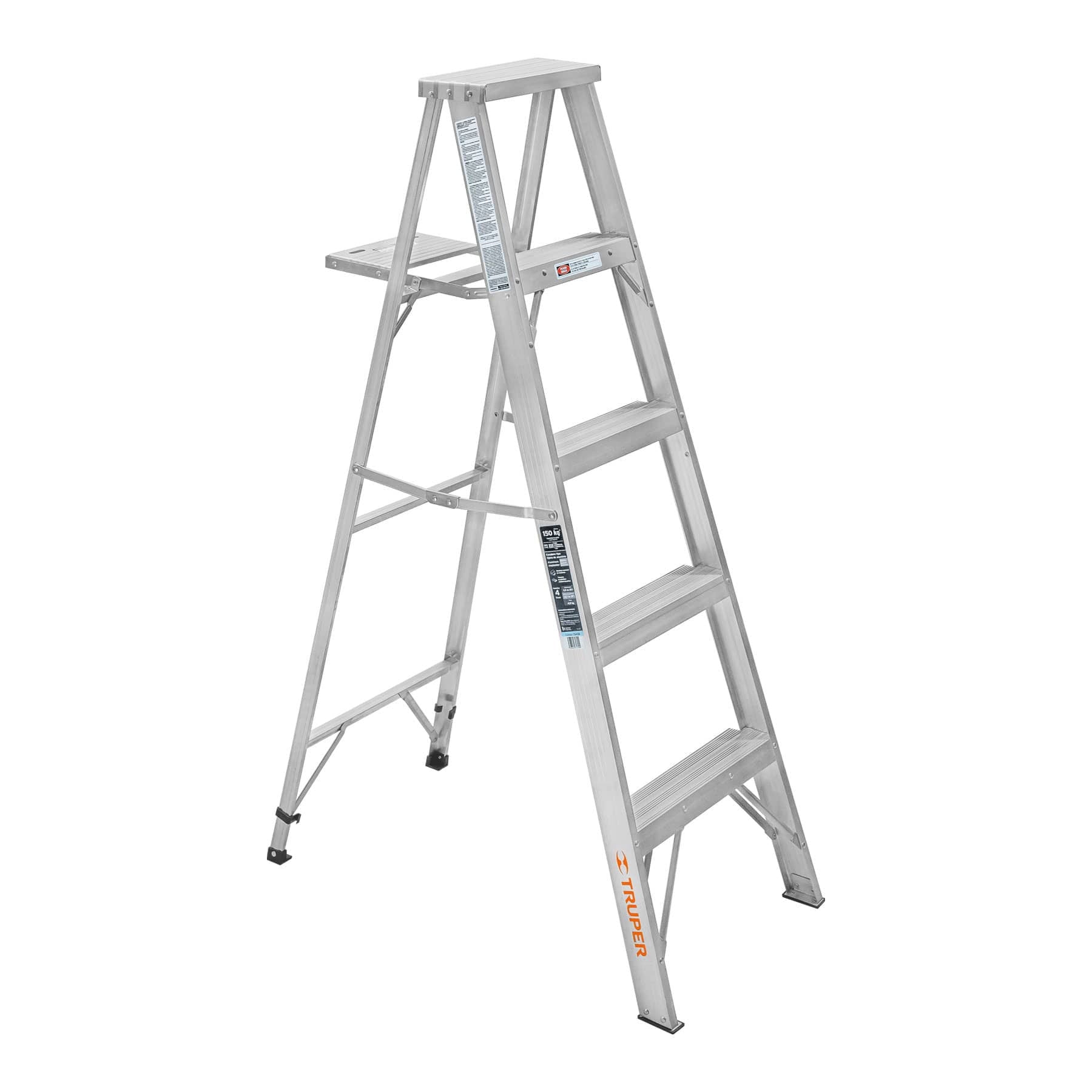 Escalera de tijera 100% aluminio tipo lll 4 peldaños, TRUPER