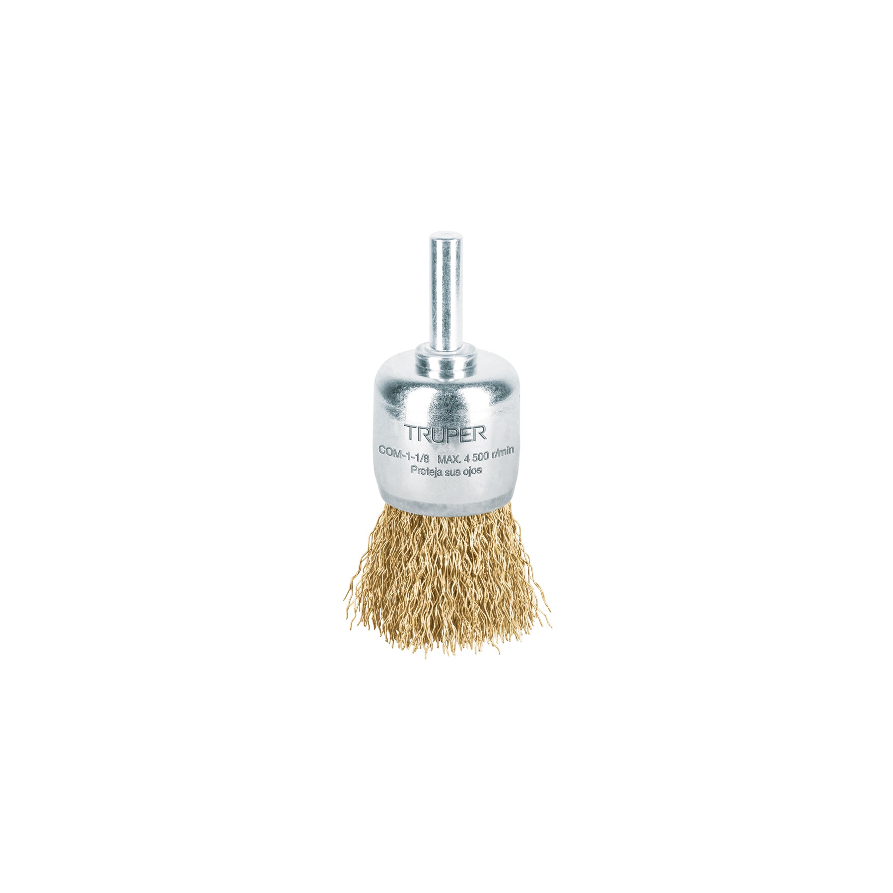 Carda tipo brocha 1-1/8' alambre grueso para taladro, TRUPER
