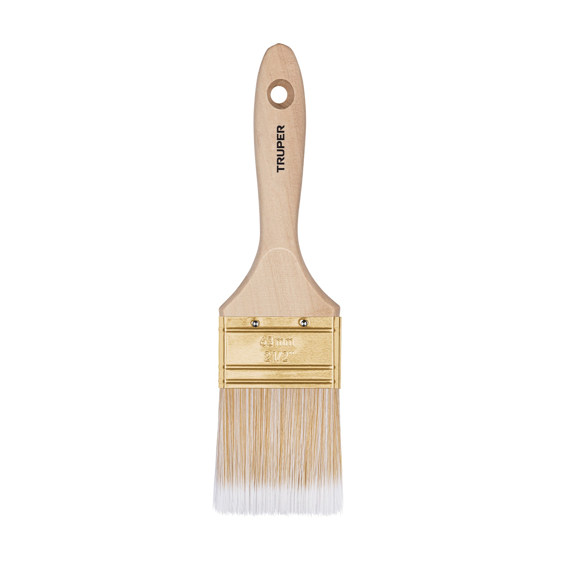 Brocha cerdas sintéticas 2-1/2' corte recto, mango de madera
