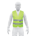 Chaleco de seguridad verde con cintas de alta visibilidad
