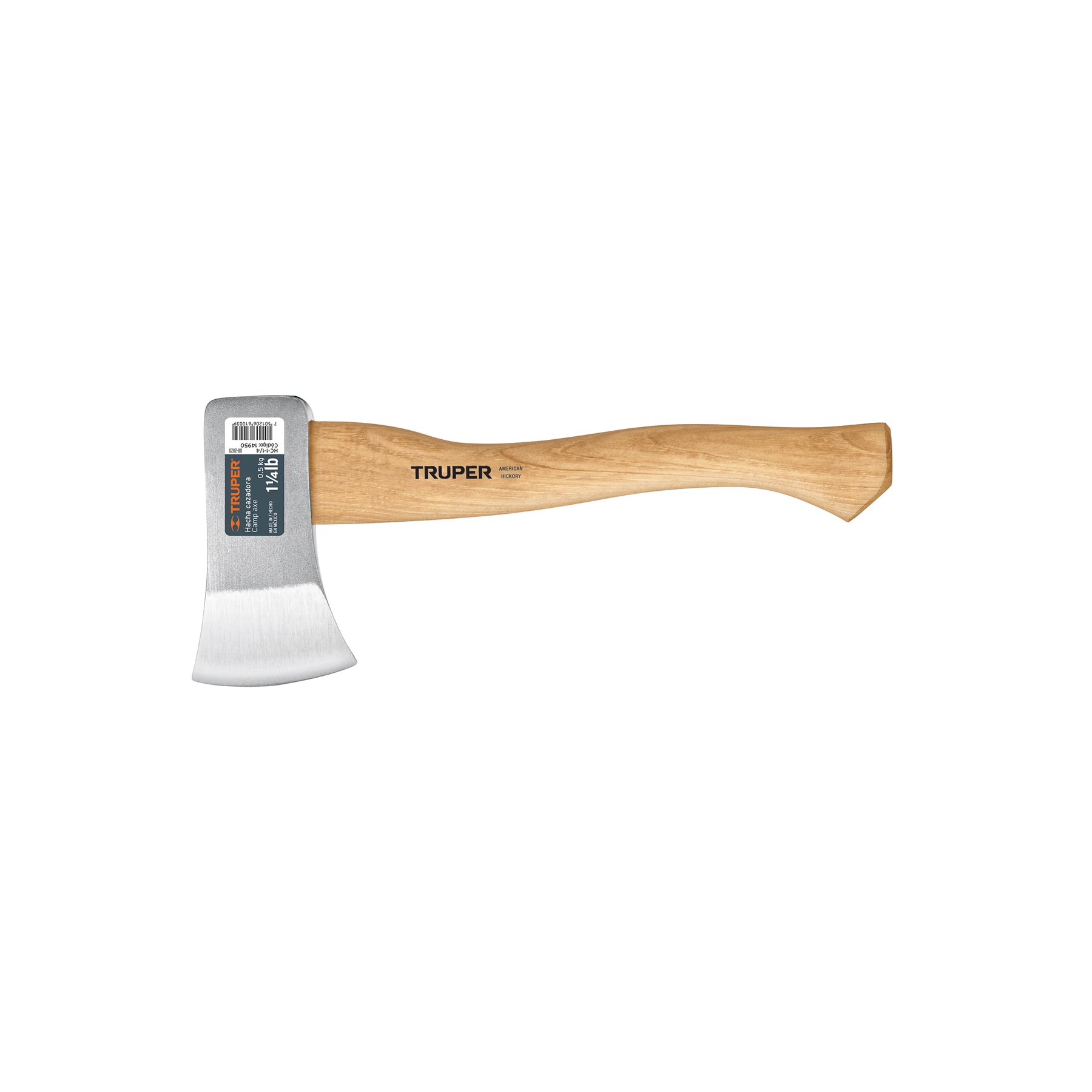 Hacha cazadora 1-1/4 lb, mango hickory 14', TRUPER