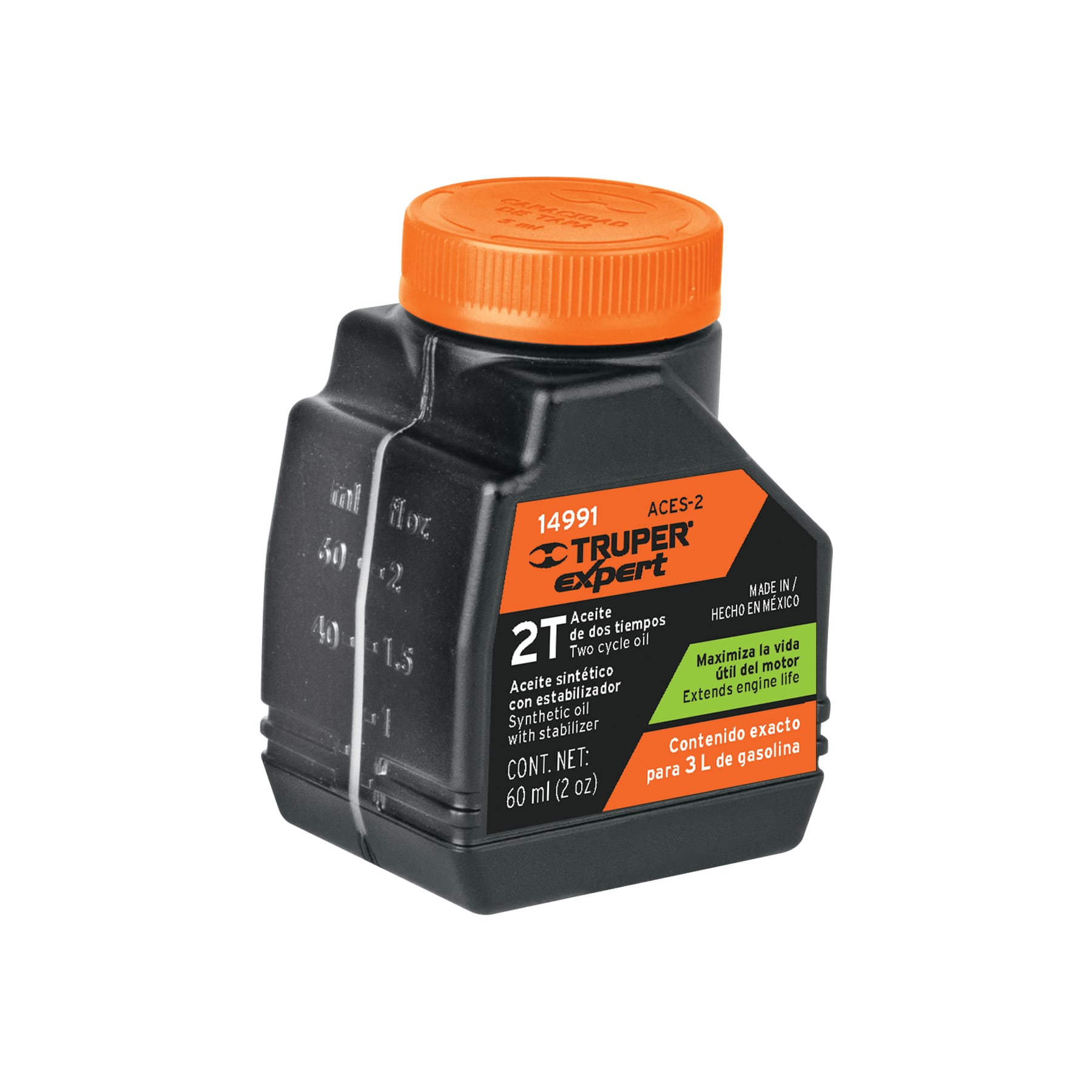 Aceite sintético para motor de 2 tiempos, 60 ml