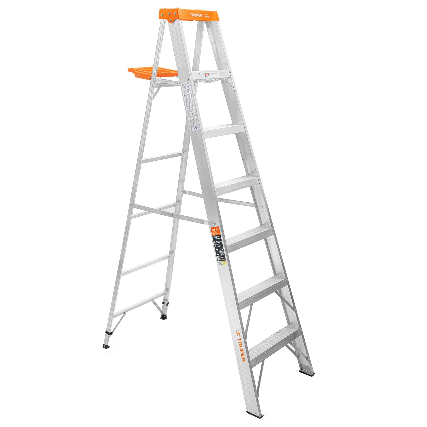 Escalera de tijera tipo II 6 peldaños y bandeja, TRUPER