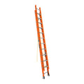 Escalera de extensión, tipo II, 24 peldaños, fibra de vidrio