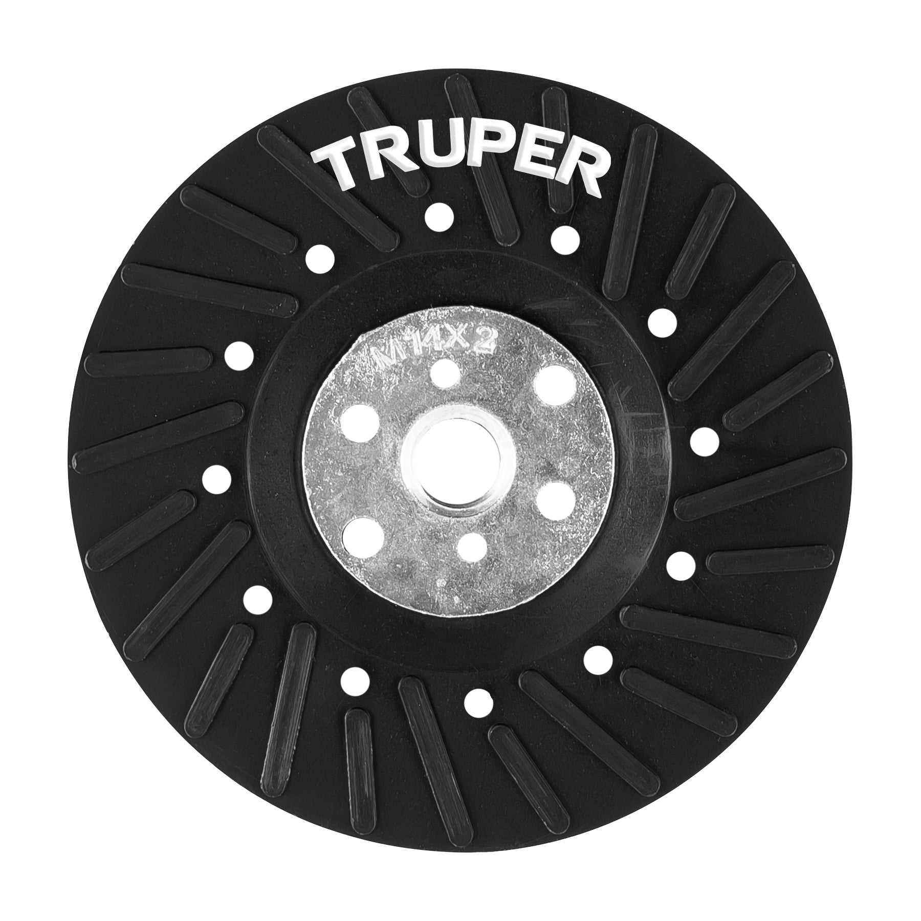 Respaldo para discos de lija 4-1/2', eje M14, TRUPER
