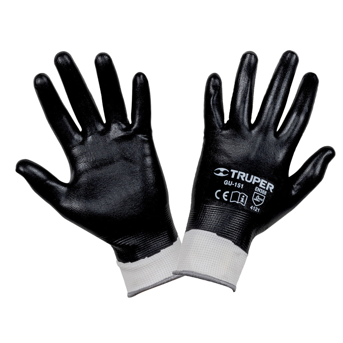 Guantes de poliéster recubiertos de nitrilo, CH, TRUPER
