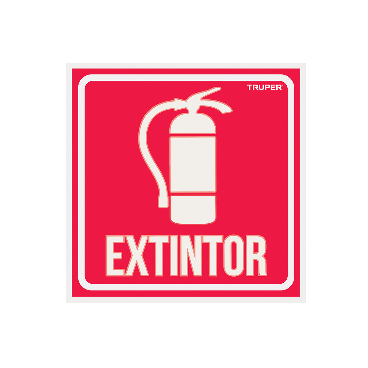 Letrero de señalización 'EXTINTOR', 19 x 19 cm, TRUPER