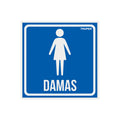 Letrero de señalización 'DAMAS', 19 x 19 cm, TRUPER