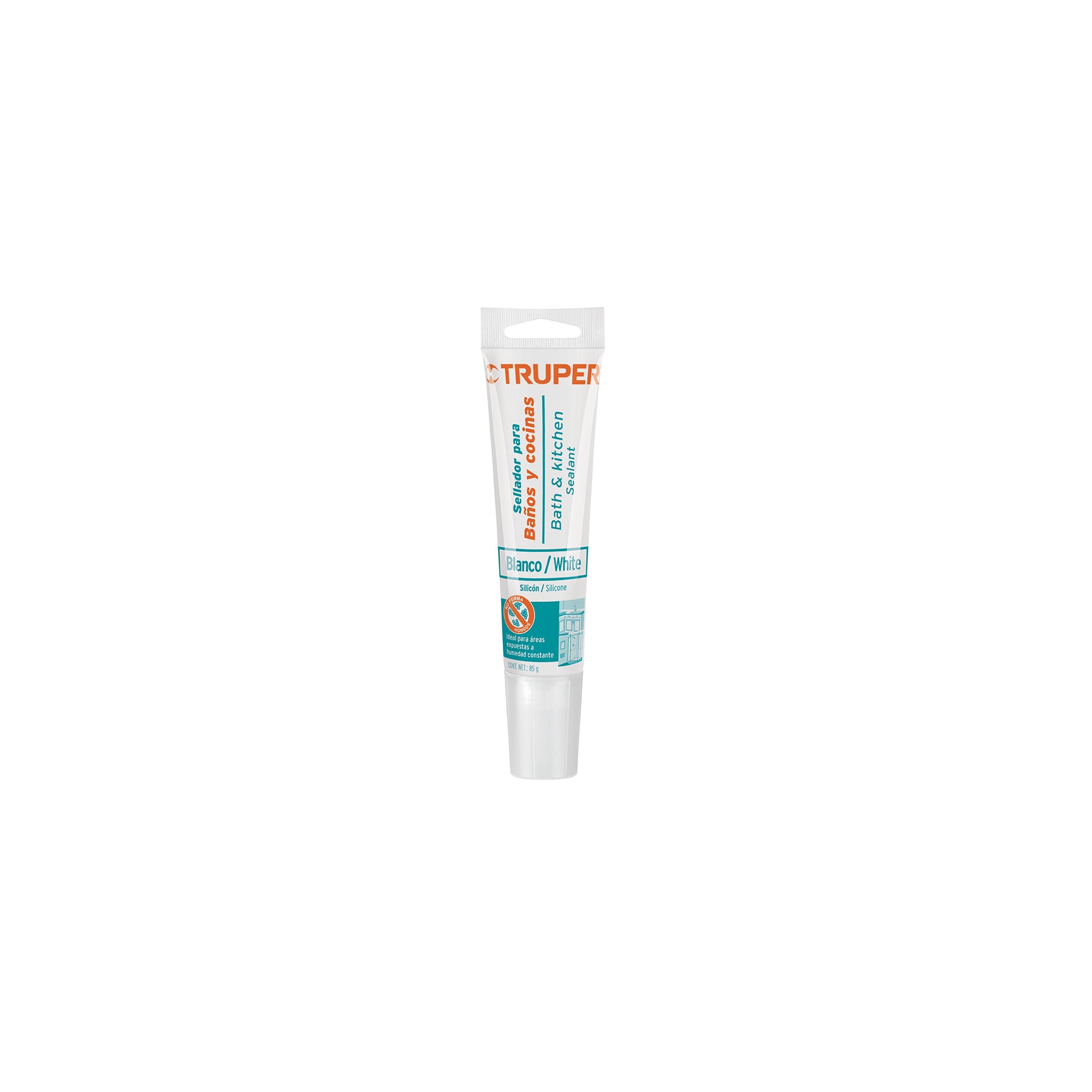 Sellador blanco para baños y cocinas, 85 g, TRUPER