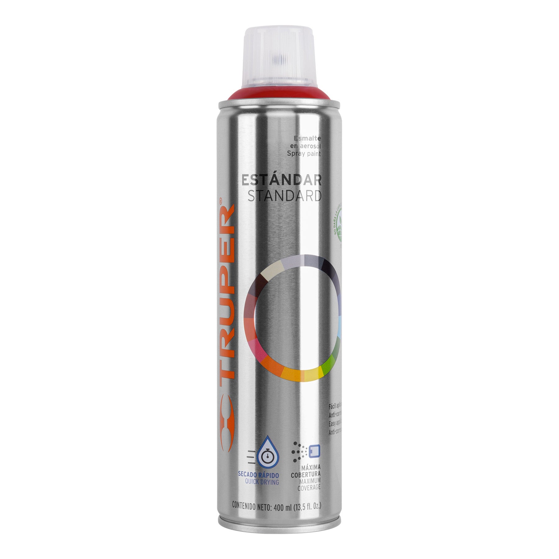 Pintura en aerosol, rojo, bote esbelto, 400 ml, TRUPER