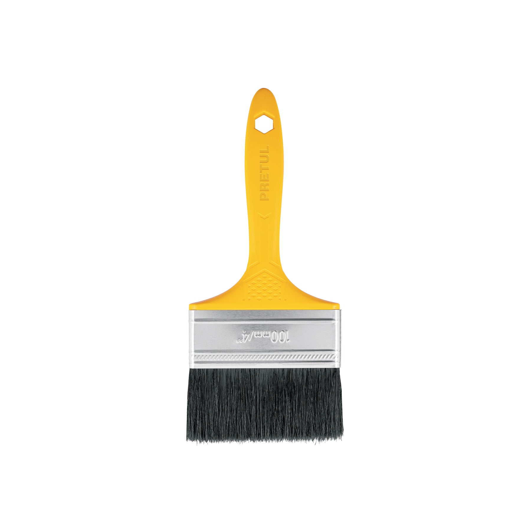 Brocha uso general de 4' con mango de plástico, PRETUL
