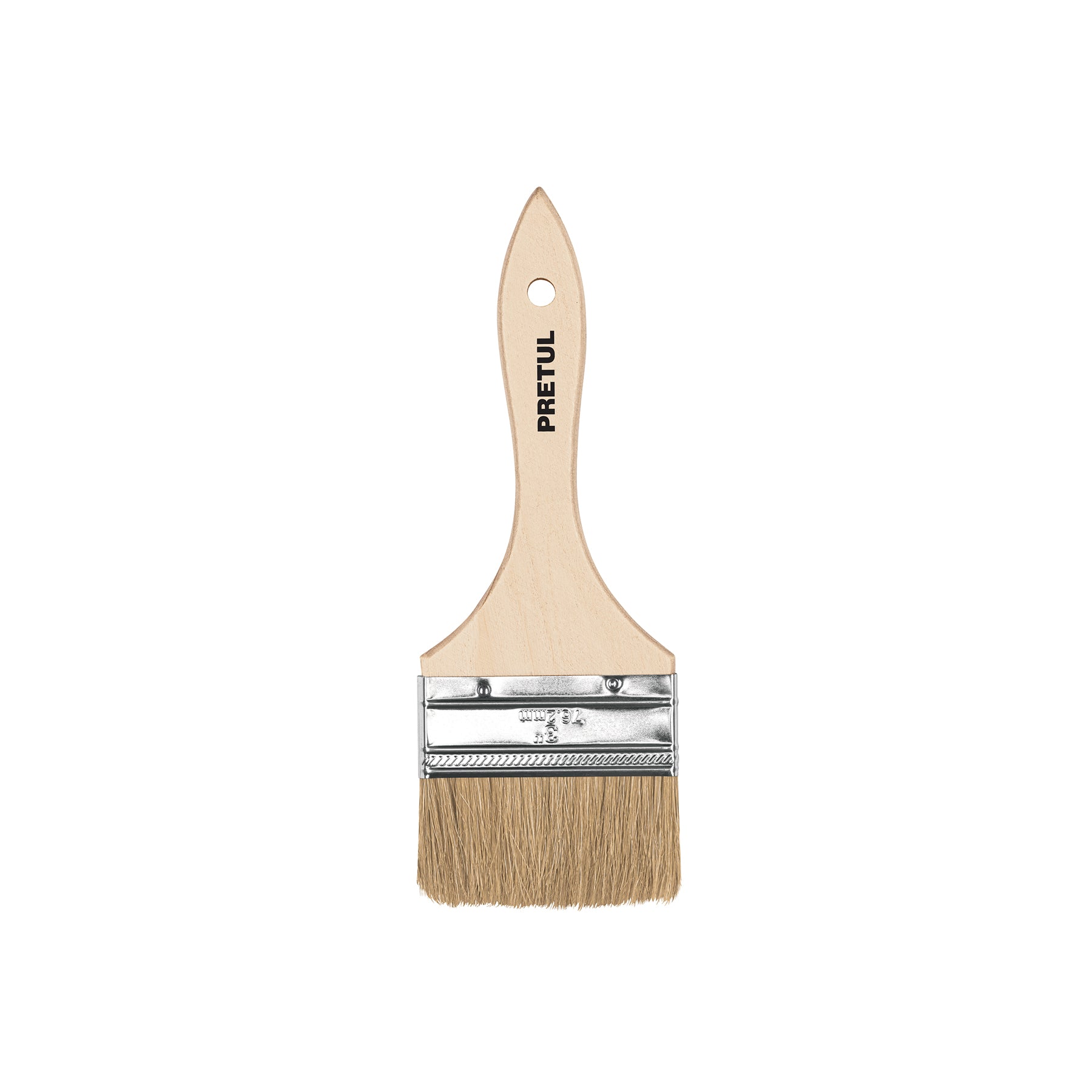 Brocha uso general de 3' con mango de madera, PRETUL