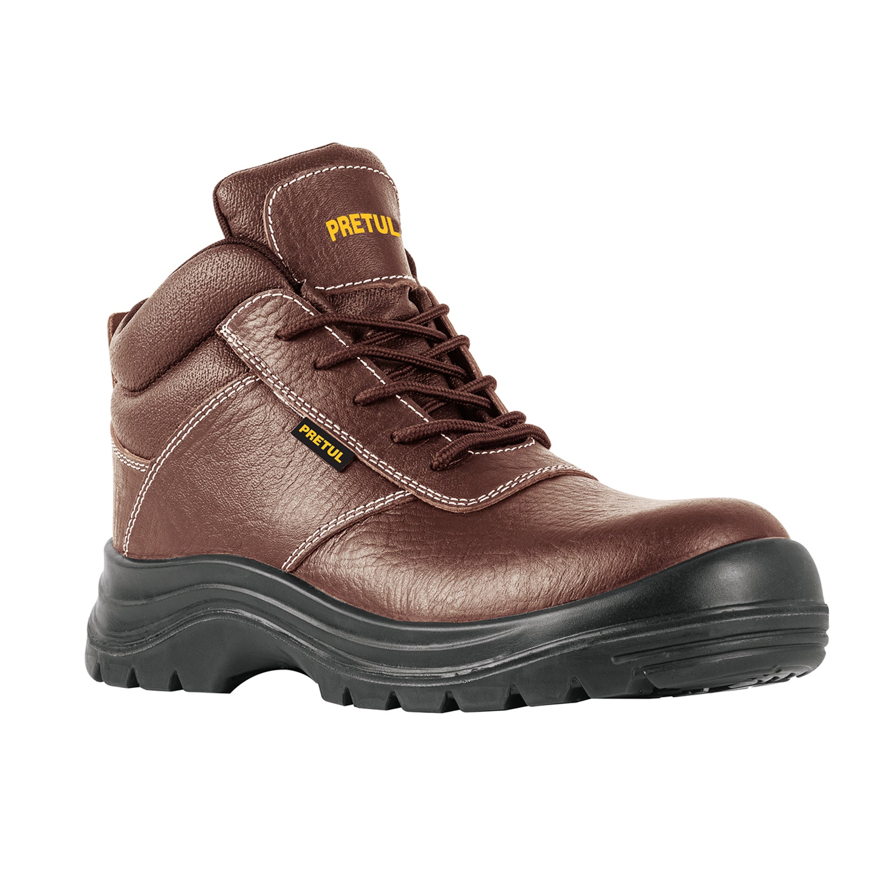 Bota de seguridad café, #27, casquillo de composite, PRETUL