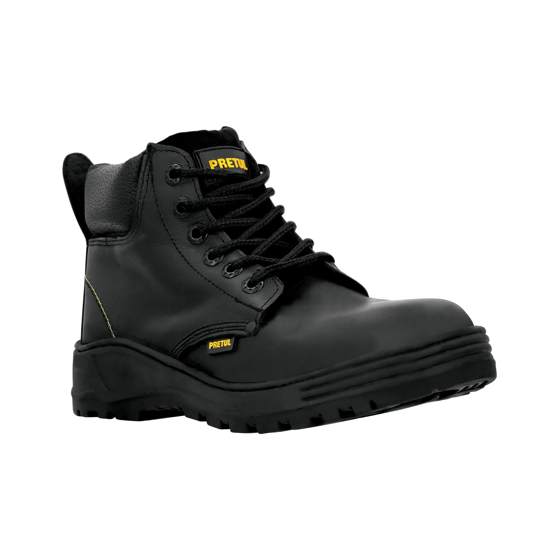 Bota de seguridad negra, #26, casquillo de composite, PRETUL