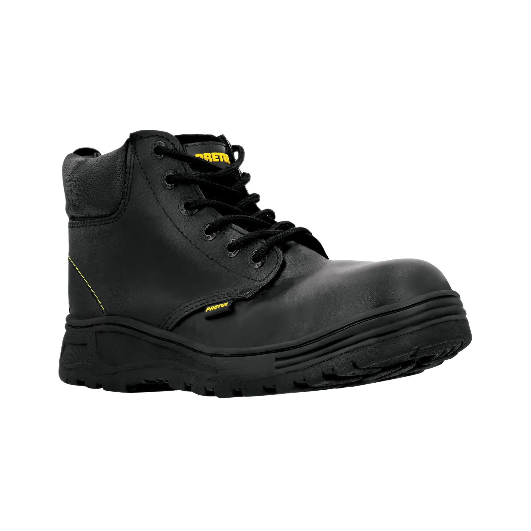 Bota de seguridad negra, #28, casquillo de composite, PRETUL