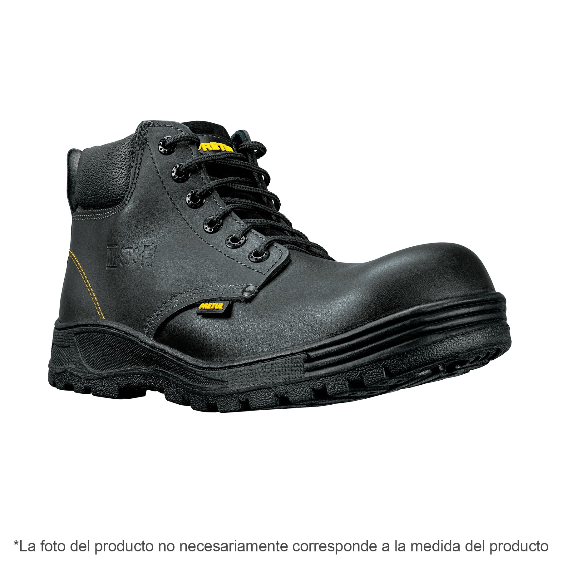 Bota de seguridad negra, #30, casquillo de composite, PRETUL