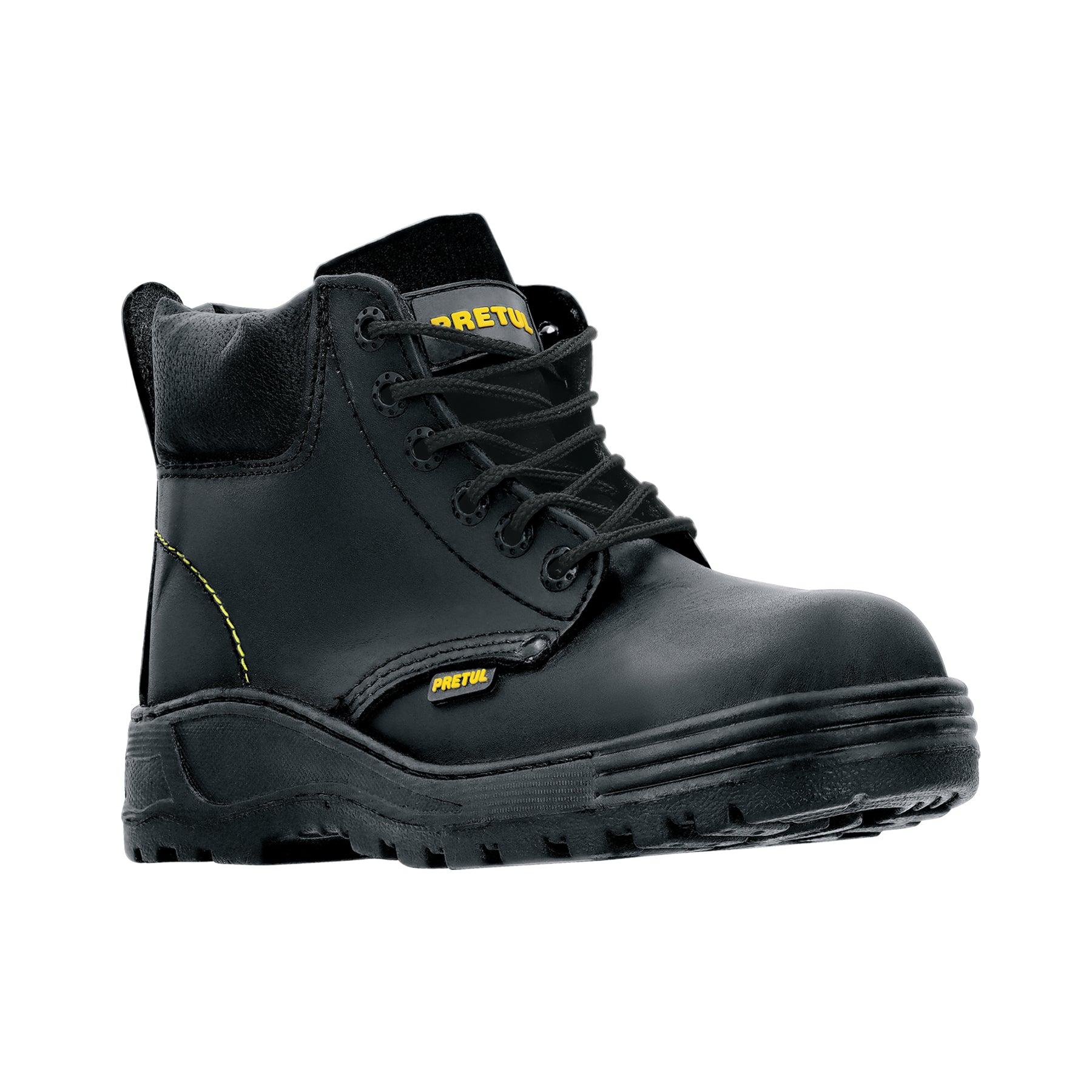 Bota de seguridad negra, #23, casquillo de composite, PRETUL