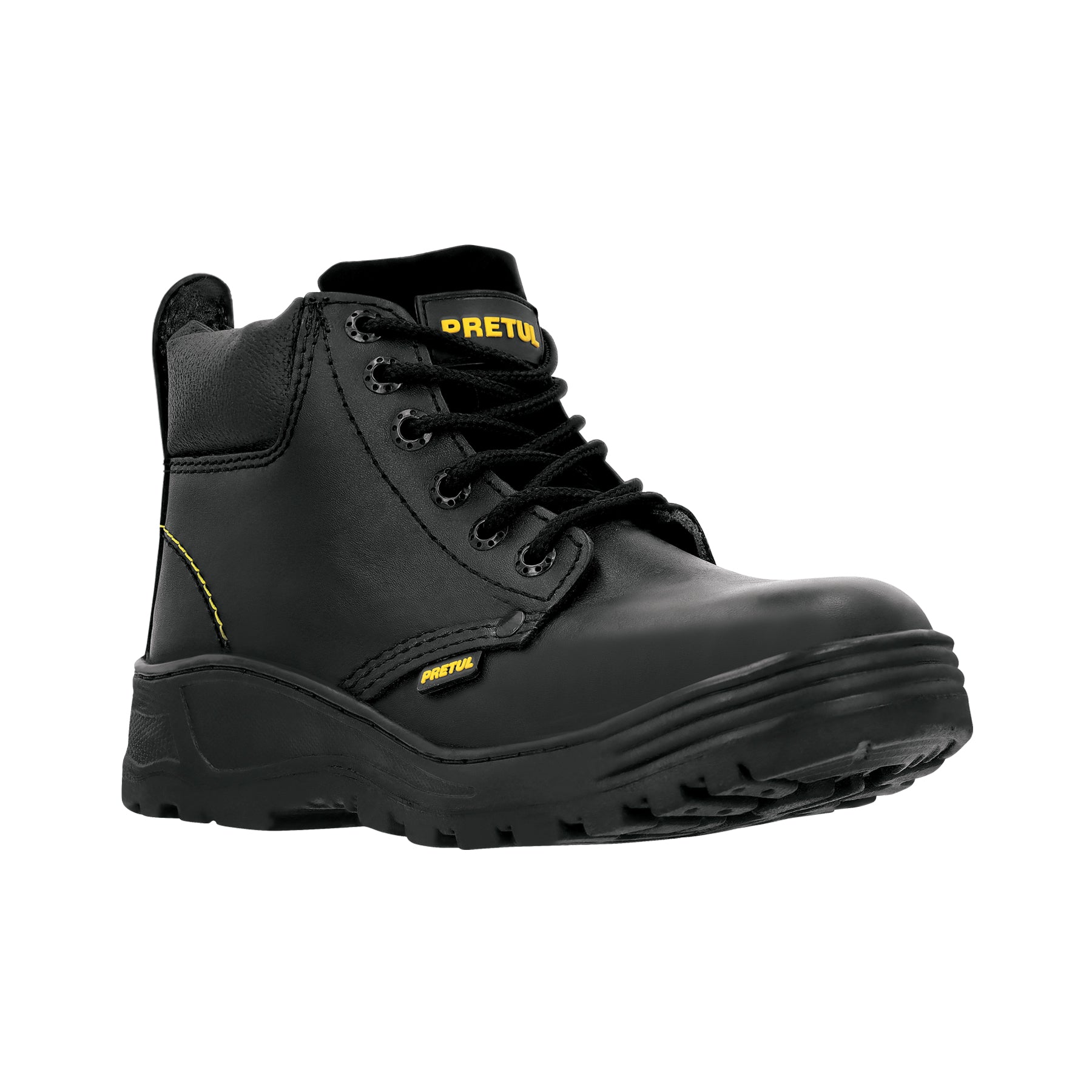Bota de seguridad negra, #24, casquillo de composite, PRETUL