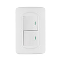Placa armada 1 interruptor y 1 de 3 vías 1.5 mód, Toledo