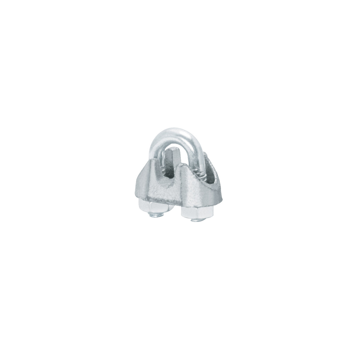 Blíster c/2 nudos (perros) de hierro p/cable de 1/8', FIERO