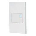 Placa armada 1 interruptor, 1.5 módulos, Española, blanco