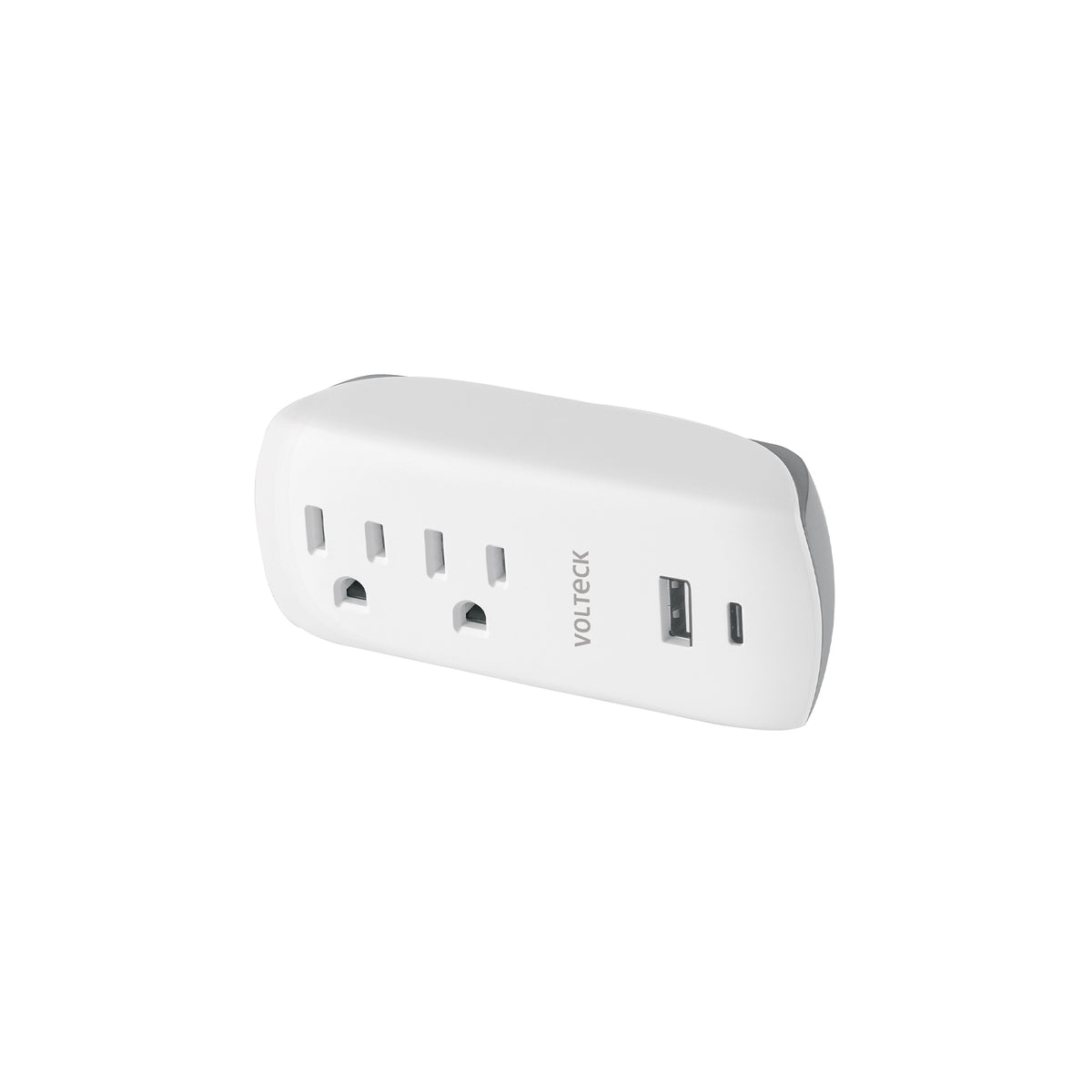 Multicontacto de pared, 2 contactos y 2 USB A, VOLTECK