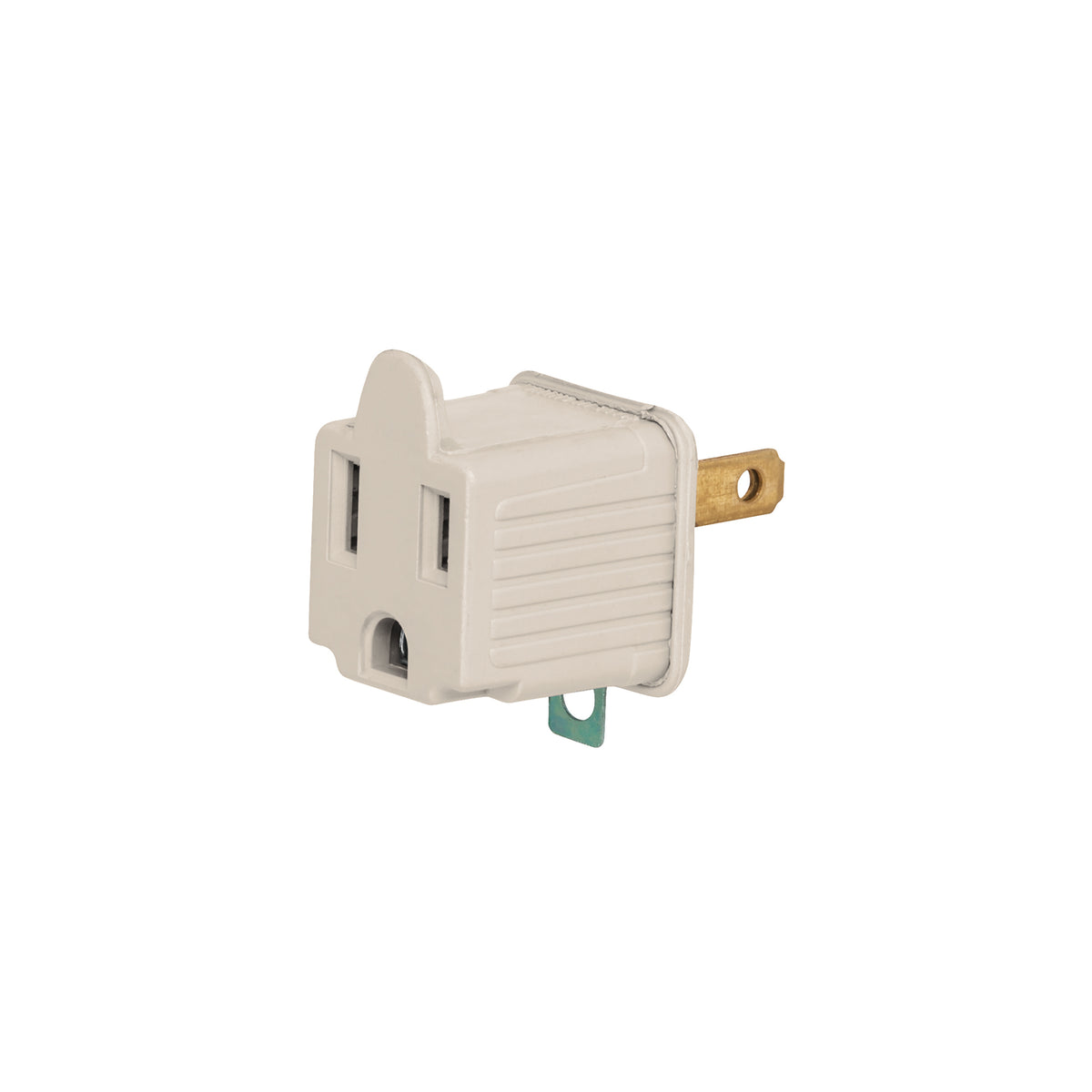Adaptador 3 a 2, gris, a granel, VOLTECK