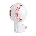 Luz de noche con lámpara E12, pelota de béisbol, VOLTECK