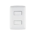 Placa armada 1 interruptor 1 escalera,blanco, línea Italiana