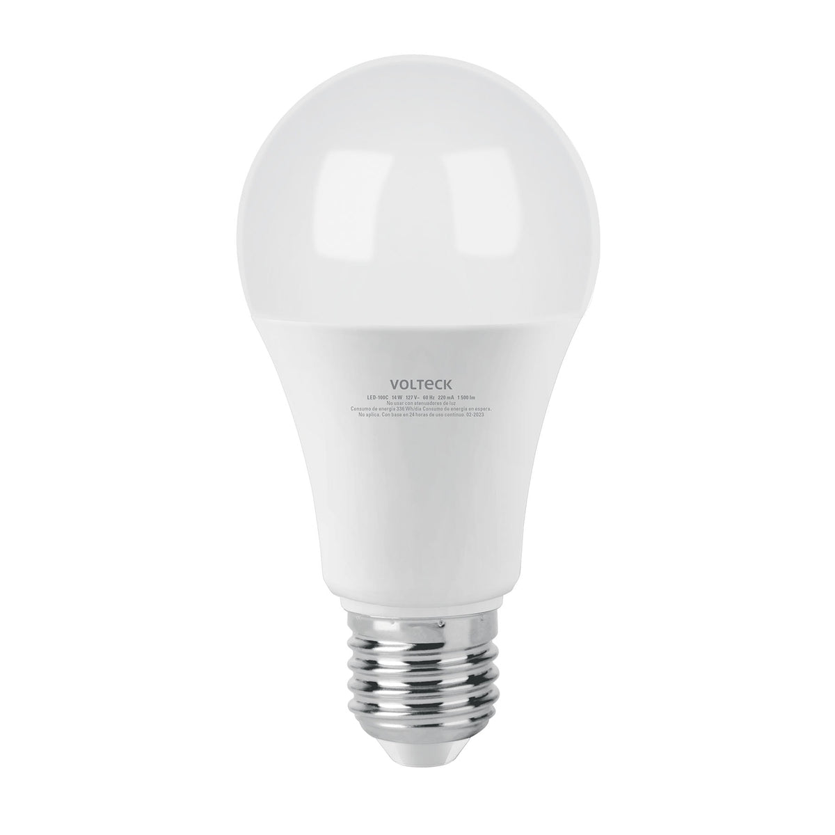 Foco LED 14W (100W) A19, 3000K blanca cálida, 1500 lm, caja