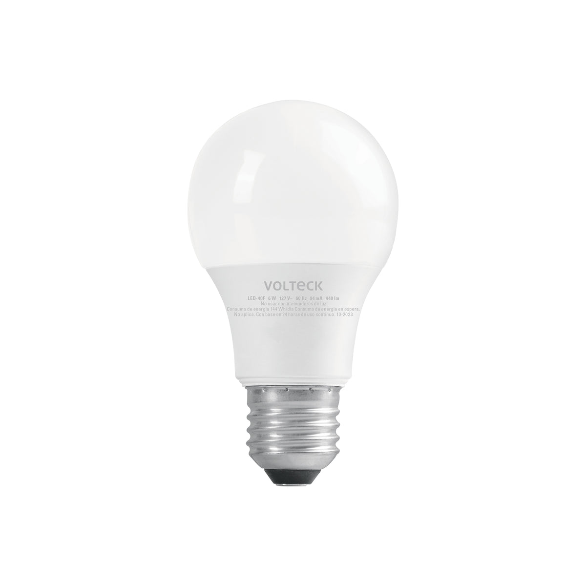 Foco LED 6W (40W) A19, 6500K blanca fría, 440 lm, blíster