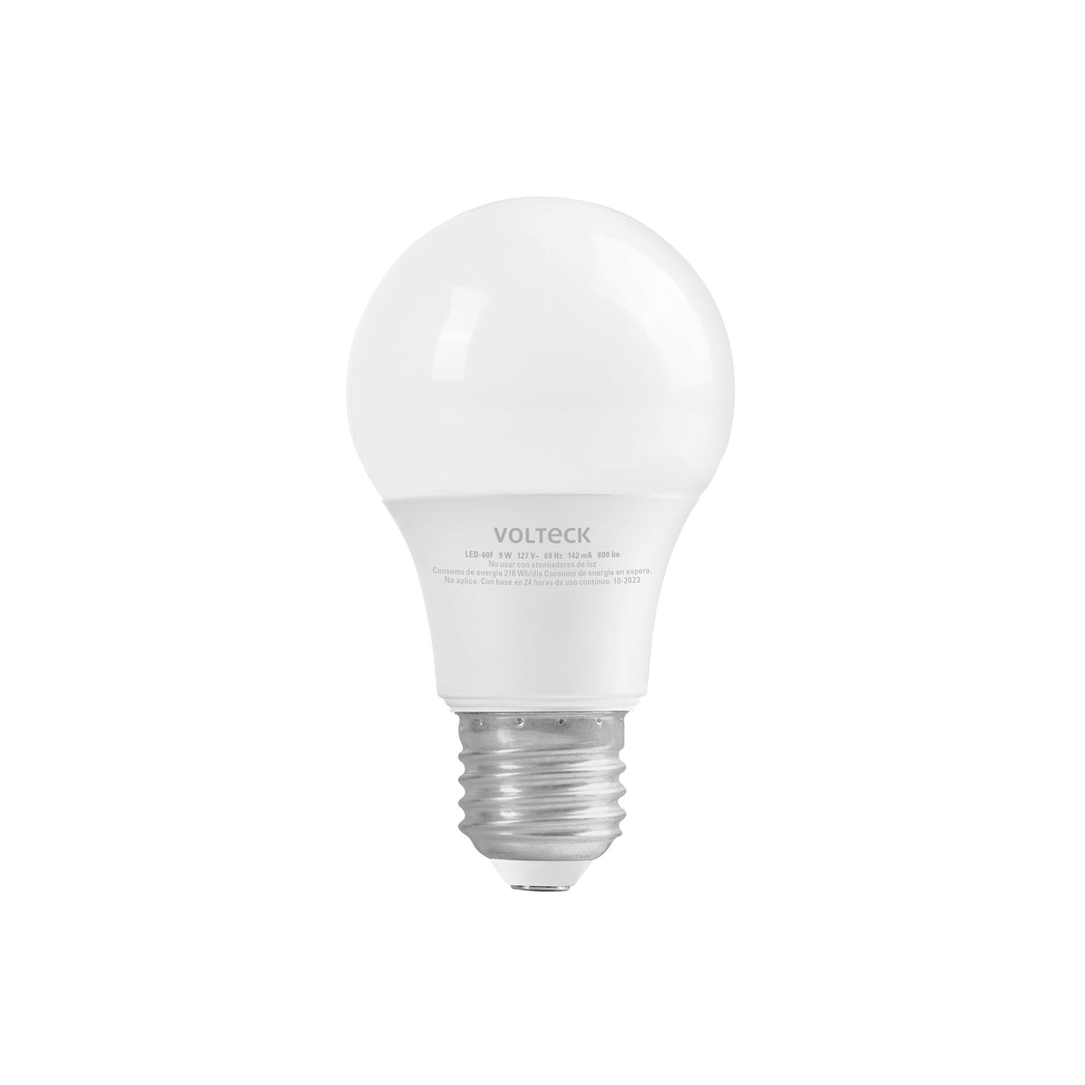 Foco LED 9W (60W) A19, 6500K blanca fría, 800 lm, blíster