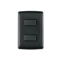 Placa armada 1 interruptor 1 escalera, negro, línea Italiana