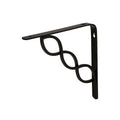 Ménsula reforzada negra 8 x 8', diseño trenza, FIERO
