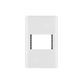 Placa blanca de 1 ventana 1.5 módulos, línea Lisboa, VOLTECK