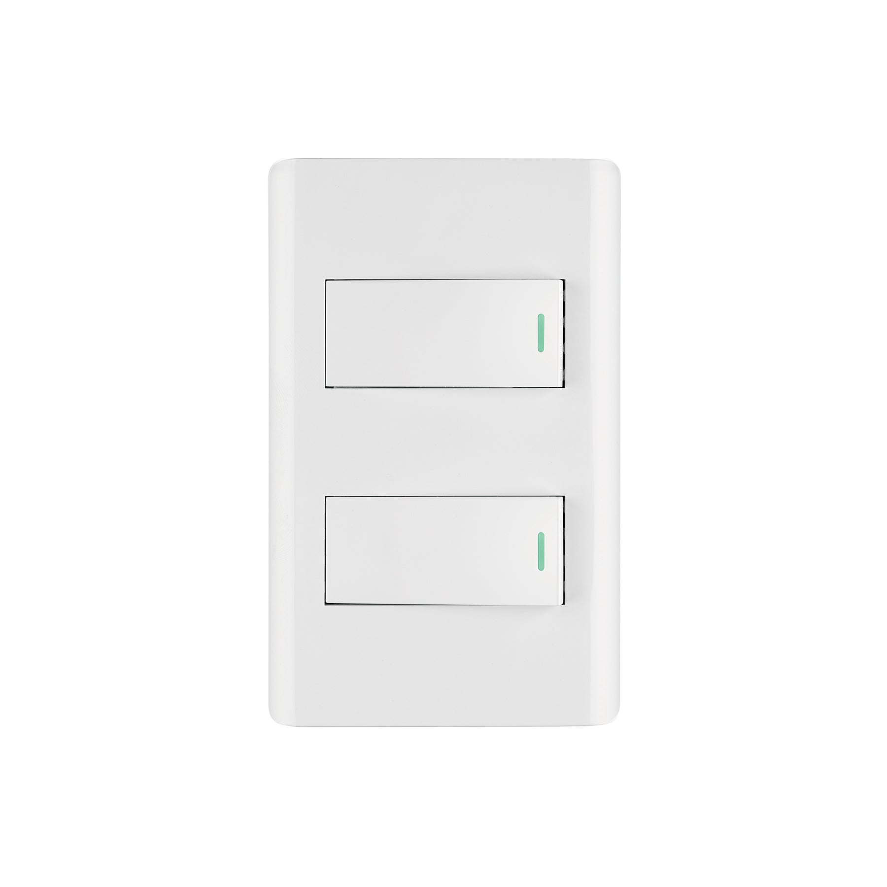 Placa armada blanca 1 interruptor y 1 de 3 vías 1 mód,Lisboa
