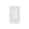 Placa armada blanca 1 interruptor y 1 de 3vías 1.5mód,Lisboa