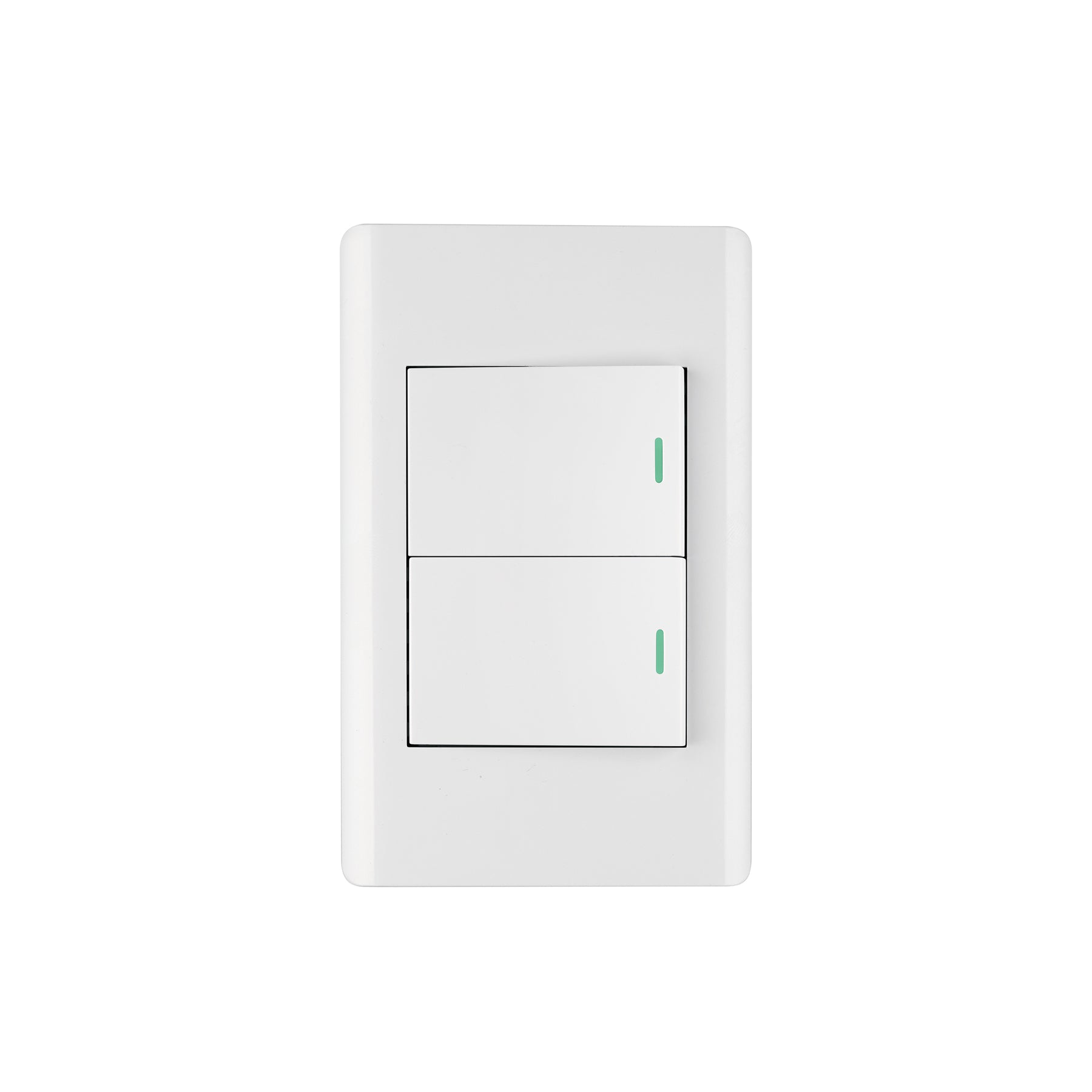 Placa armada blanca 1 interruptor y 1 de 3vías 1.5mód,Lisboa